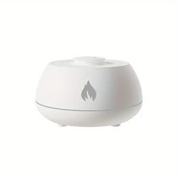 1pc, 130 ml Simulated Flame Humidifier with Removable Nozzle, Fine Water Mist, Adjustable Flame Light Brightness, Type-C Interface - Perfect for Bedroom and Home Office