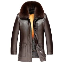 Men's Leather Faux Real Jacket Men Mink Inner Nicole Mens Original Sheepskin Fur Allinone Outfits Coat Jaqueta Masculina 230927