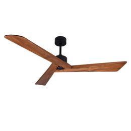60 Inch Wood Ceiling Fan Without Light With Remote Control Creative Living Room Dining Room Loft Without Lamp Home DC Fan 220V