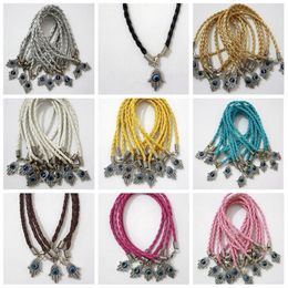 100 pcs Fatima Hand Evil Eye Charm Lucky Bracelets For Men and Women DIY Jewellery Gift208N