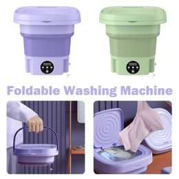 Other Home Storage Organization 8L Foldable Washing Machine Portable Socks Underwear With Household 3 Panties Retractable Spinning Dry Mode B3O9 230926