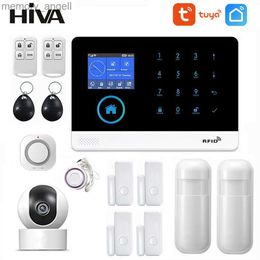 Alarm systems PG-103 Home Security Alarm System Wifi GSM Alarm Intercom Remote Control Autodial 433MHz Detectors IOS Android Tuya APP Control YQ230927