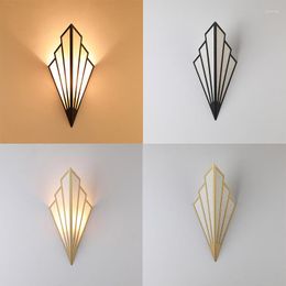 Wall Lamp Fan-shaped LED Sconces Light Creative Living Room Lighting Bedside Bedroom Aisle Stair Corridor Restaurant Decoration