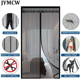 Other Home Textile 2023 Magnetic Screen Door Curtain AntiMosquito Net Fly Insect Mesh Automatic Closing Custom Size Easy Installation 230927