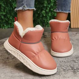 Boots 2023 New Waterproof Snow Boots Women Winter Warm Fur Couple Cotton Padded Shoes Anti-Slip Thick Plush Platform Ankle Boots Woman T230927
