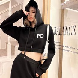 Pra &da Women's Two Piece Pants Casual Suits Designers Hooded Jackets Capsule Collection Fashion Reversible Fashion Long Sleeve Jacket pant