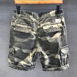 Men's Jeans Summer Men's Outdoor Camouflage Cargo Shorts Men Pocket Casual Shorts High Waist Loose Straight Baggy Shorts Q63 230927