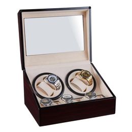 Watch Boxes & Cases 4 6 Automatic Winder Wooden Box Clos Collection Storage Holder Double Head Shake Motor Remontoir231f