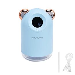 Humidifiers Mini Humidifier 220ml Small Air Humidifier 2 Modes with Night Light for Office for Car YQ230927