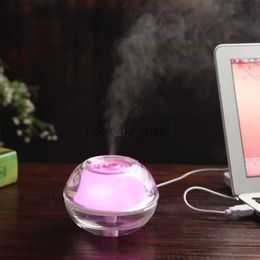 Humidifiers Beauty Backlight Crystal Humidifier Ultrasonic Aroma Air Diffuser Purifier Atomizer diffuser difusor de aroma mist maker fogger YQ230927