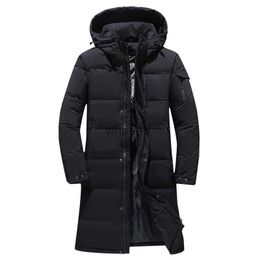 Men's Down Parkas 2023 Winter Men's Down Jacket High-quality Thick Thermal Waterproof Long Parka Coat Men's White Duck Down Hooded Jacket 5XL YQ230927