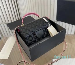 Designer Bag Leather Shoulder Bag Black Leather Crossbody Bag Small Shoulder Handbags Classic French Handle Caviar