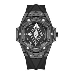 RUIMAS Brand Creative Mens Watch Silicone Band Luminous Watches Hollow Out Quartz Wearproof Scratch Resistant Wristwatches302z