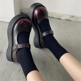 Dress Shoes Buckle Strap Women Female Platform Mary Jane Girl Pumps Sapatos Femininos Bombas Ladies Designer Woman Lolita 230927