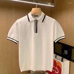 Men's Polos Large Size Men Polo Shirts Classic Style Short Sleeve Tee Breathable Cool Quick Dry Summer Shirt Big G113