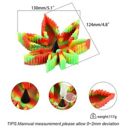 5 1 Leaves Silicone Ashtray skull Tap Tray with Compartments for Holding Coils Lighters Pens Papers heart resistant Hallo2802