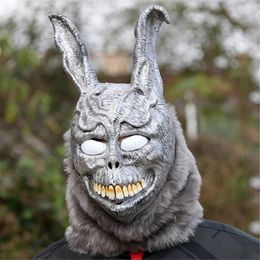 Party Masks Anime Frankie Angry Rabbit Evil Cosplay Mask Creepy Devil Animal Scary Halloween Full Face Costume Prop Carnival Theme 230921