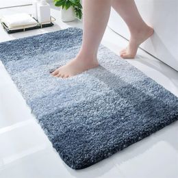 Bath Mats OLANLY Luxury Bathroom Rug Mat Soft and Absorbent Microfiber Bath Rugs Non-Slip Plush Carpet Wash Dry Bath Mats For Floor Shower 230927