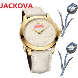 Top Designer Women BEE Wristwatch 38mm Japan Quartz Movement Time Clock Genuine Leather ICED Out Hip Hop Watches Relojes De Marca 193z