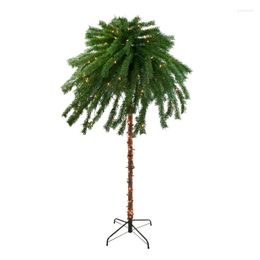 Decorative Flowers Pre-Lit Artificial Tropical Outdoor Patio Tree Clear Lights