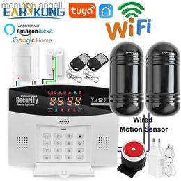 Alarm systems Tuya smart APP Wired Wireless 433MHz Wifi GSM Home Burglar Security Alarm System Smart Life English Russian Spanish 8 Language YQ230927