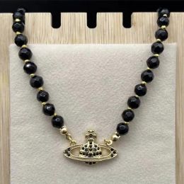 Anhänger Halsketten Designer Brief Vivian Chokers Luxus Frauen Modeschmuck Metall Perlenkette Weihnachten Halloween Geschenk G2392710PE-3