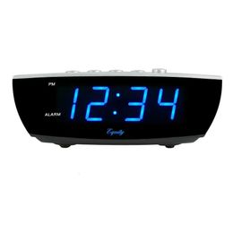 Desk Table Clocks 09" Blue LED Digital Desktop Alarm Clock 230921