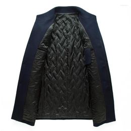 Men's Trench Coats Winter Woollen Coat For Thick Warm Wool Abrigo Hombre Overcoat X-Long Casaco Masculino 3XL