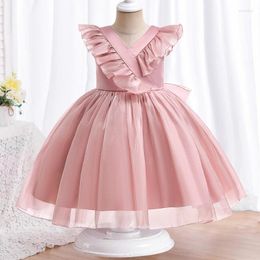 Girl Dresses Children's Dress Ponchy Mesh Princess Little Show Host Piano Christmas Performance Evening