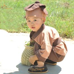 Clothing Sets Baby Boy Girl Han Suit Spring Farmer Uniform Kids Tang Chinese Traditional Costumes For Children Cosplay Hanfu Oriental