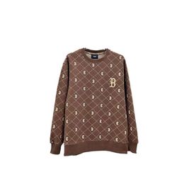 Women's Sweatshirt Designer Mlb Top Quality Autumn Couple MLB Double Letter Old Flower Round Neck Sweater NY Embroidered Korean Cotton Loop Long Sleeve