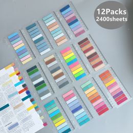 Notes 2400 Sheets Transparent Sticky Self Adhesive Book Marker Stickers Annotation Tabs Paper Stationery School Office Supplies 230926