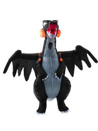 Inflatable Black Fire Dragon Costume For Adult Size, Halloween Costumes For Men , Funny Blow Up Suit For Cosplay Party