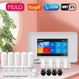 Alarm systems Alarm System 433MHz Wireless WIFI GSM With Wireless Smoke Detector Sensor Burglar Anti TUYA APP Remote Control For Smart Kit YQ230927