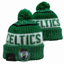 Boston Beanies North American Basketball Team Side Patch Winter Wool Sport Knit Hat Skull Caps