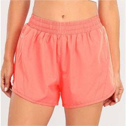 Fashion LU LUL-0160 Women's Yoga Shorts Pant Women Exercise Fitness Wear Brand Girls Runn Elastic Gym Pants Ladies Drawstring Lined Sportswear Short DKRD