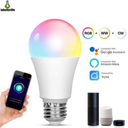 Smart Light RGB Bulb 15w Colour Changing wifi Lights E27 Dimmable Compatible Smart Life APP Google Home Alexa255O