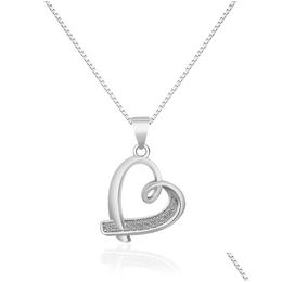 Pendant Necklaces Fashion Hollow Dainty Love Heart Necklaces Gold Sier Colour Clavicle Choker Necklace For Women Pendant Jewellery Gift J Dhivg