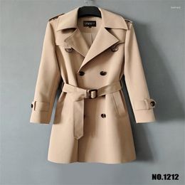 Men's Trench Coats Middle Aged Windbreaker Spring And Autumn Style British Fashion Double Breasted Trend Handsome Light Luxu