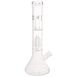Transparent glass water bong pyrex water pipe oil rig color bottle mouth tall thick beaker glass smoke