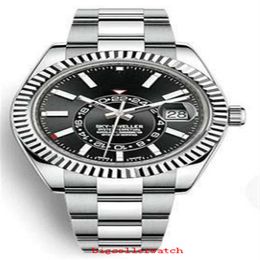 Topselling High quality Wristwatches Sky Dweller 326934 42mm Black Dial Stainless Steel Asia 2813 Movement Automatic Mens Watch Wa251P