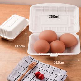 Disposable rice box takeaway box with lid wholesale one-piece plastic packaging box food container