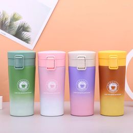 Water Bottles Spring Cap Stainless Steel Coffee Cup Gift 304 Insulated Fashion Gradient Colour