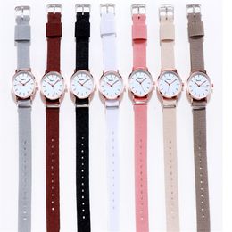 7 Style Nylon Belt Quartz Watch Female Students Simple Fresh Girl Watches Whole Womens Wristwatches251k