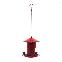 Other Bird Supplies Outdoor Feeder Red Hummingbird Feeders With 3 Water Cups Easy Cleaning Garden Yard Lantern-shape Ornaments