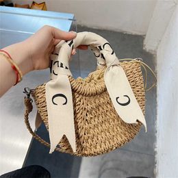 cle Shoulder Bags Summer Woven Bucket Bag Women Designer Handbags Weaving Handbag Fashion Crossbody Bags Seaside Beach Bag Shoppers Tote Bags Purse 220625