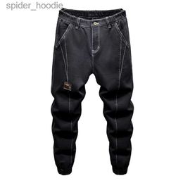 Men's Jeans Harem Jeans Pants Men Joggers Stretch Baggy Loose Fit Trousers Elastic Waist Fashion Desinger Mens Clothes Jean Hombre Cowboys L230927