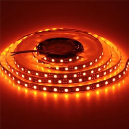 DC12V 3528 5050 SMD 60led m 120led m orange color LED strip Led Flexible Strip Light Amber Tape White Black lamp lighting237S