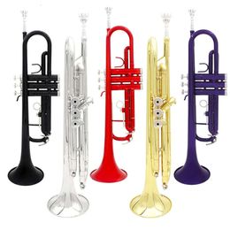 SLADE B-flat Trumpet Color Trumpet Brass Instruments Tube Body For Beginners To Play Brass Instrument Trumpet Professionally Silver Plated With Case