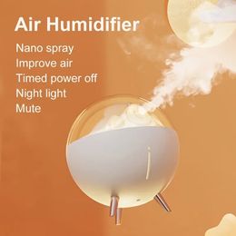 1Pc Space Bear Air Humidifier Atmosphere Night Light Space Capsule Humidifier Children's Room Humidifier Creative Gift Office Humidifier Living Room Humidifier